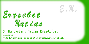 erzsebet matias business card